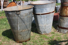 Load image into Gallery viewer, Oversized Olive Pot, Galvanized, Outdoor Planter, almost 3 foot high