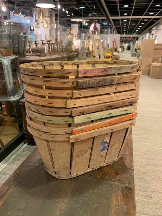 Wooden Crate Style Basket