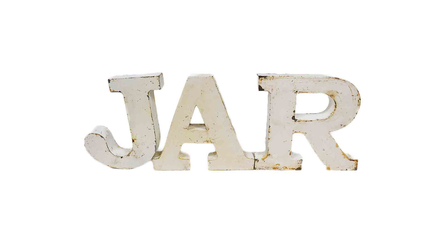 Distressed Metal Letters