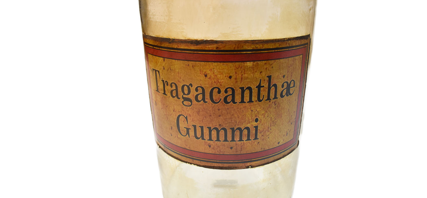 Tragacantha Gummi Apothecary Bottle- Vintage Style