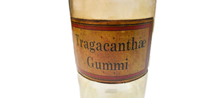 Tragacantha Gummi Apothecary Bottle- Vintage Style