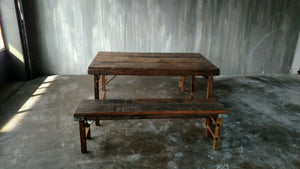 Farmhouse Table 3 pc Set 5 ft- Dark Wax