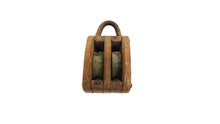 Load image into Gallery viewer, Vintage Wooden Nautical Style Pulley
