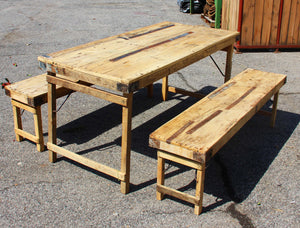 Farmhouse Table 3 pc Set 5 foot long
