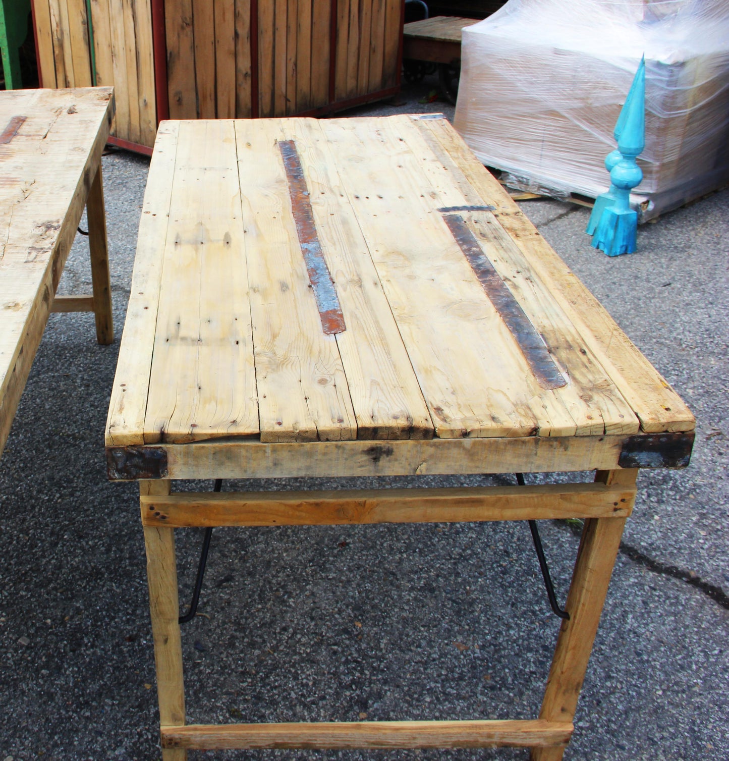 Farmhouse Style Table, 5 foot long- Table only-Bleached