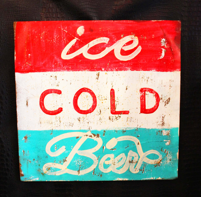 Vintage Sign - Ice Cold Beer