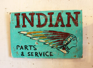 Vintage Style Advertising Sign - Indian Auto Parts