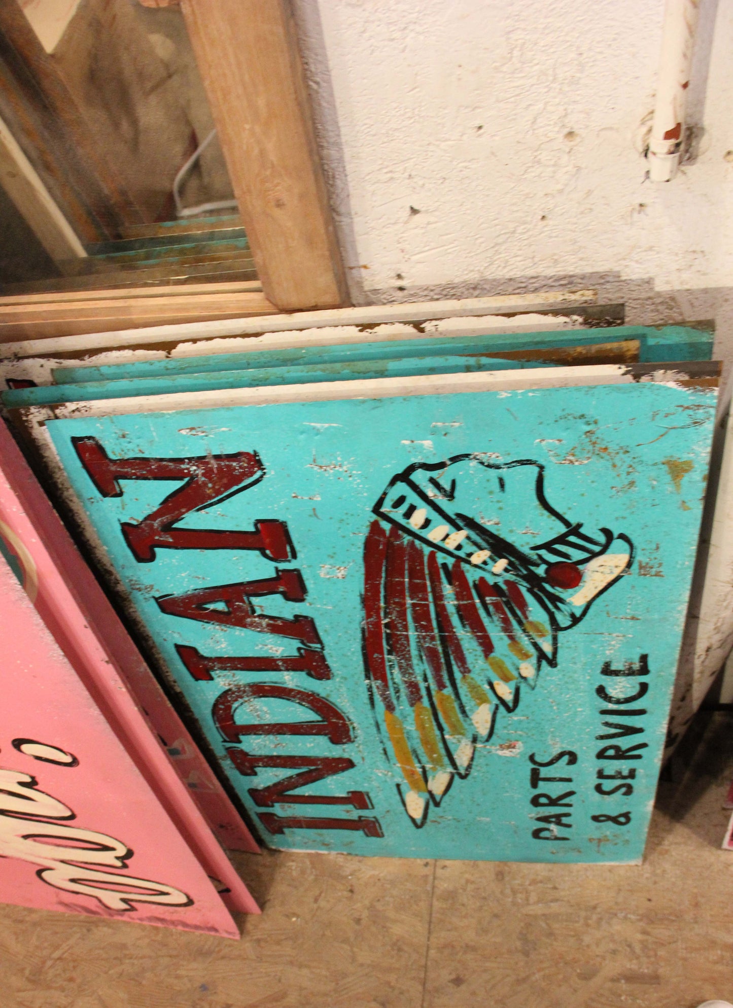 Vintage Style Advertising Sign - Indian Auto Parts