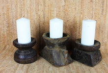 Load image into Gallery viewer, Wood Juicer Stand, Repurposed Candleholder