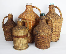 Load image into Gallery viewer, Antique French Wicker Wine Demijohn Jug (Large)